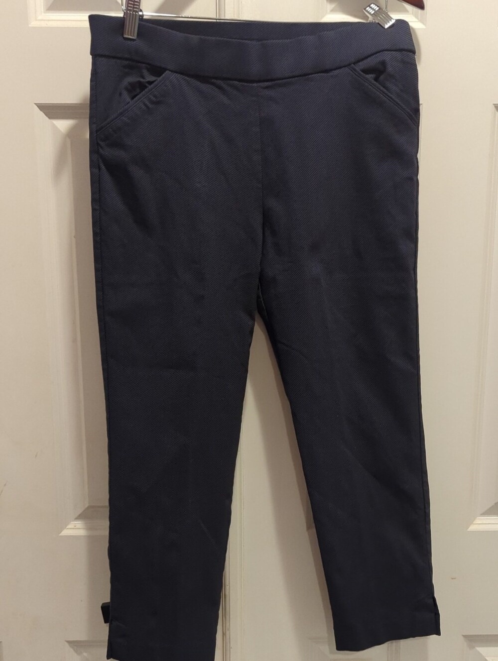 Counterparts Dark Navy Cropped Pull-On Slim Pants
